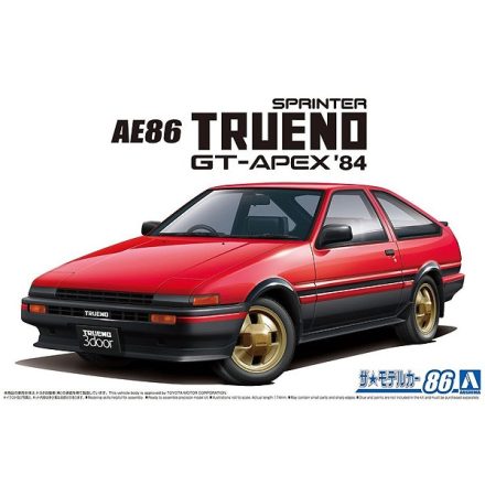Aoshima TOYOTA AE86 SPRINTER TRUENO GT APEX 1984 makett