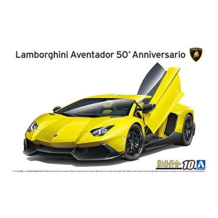 Aoshima 2013 Lamborghini Aventador 50th Anniversario makett