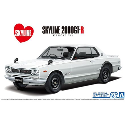 Aoshima NISSAN SKYLINE 2000 GT R KPGC10 1971 makett