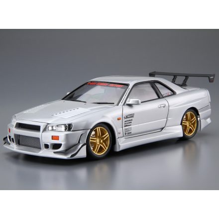 Aoshima Nissan C-West BNR34 Skyline GT-R '02 makett