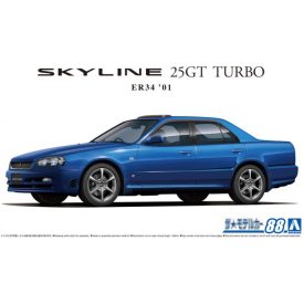 Aoshima NISSAN ER34 SKYLINE 25GT TURBO 2001 makett