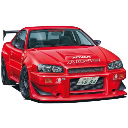 Aoshima MCR NISSAN BNR34 SKYLINE GT-R '02 makett