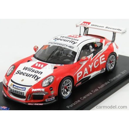 SPARK-MODEL PORSCHE 911 991 GT3 CUP N 38 CHAMPION AUSTRALIAN PORSCHE CARRERA CUP 2017