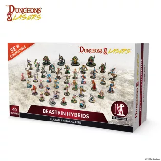   Archon Studio - Dungeons & Lasers Miniatures: BEASTKIN HYBRIDS: PLAYABLE CHARACTERS figura készlet