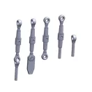 Art Scale Kit Rigging Turnbuckles - 4 types - merevítőhuzal-feszítő készlet