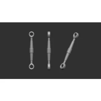   Art Scale Kit Turnbuckles 50 pc. - half and half 7,5mm - 1,1mm / 7,0mm - 1,0mm - merevítőhuzal-feszítő készlet