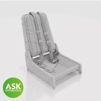  Art Scale Kit Messerschmitt P.1101 Seat (Me 262 type) with Seat belts - 3D print for Das Werk - pilótaülés feljavító készlet