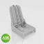 Art Scale Kit Messerschmitt P.1101 Seat (Me 262 type) with Seat belts - 3D print for Das Werk - pilótaülés feljavító készlet