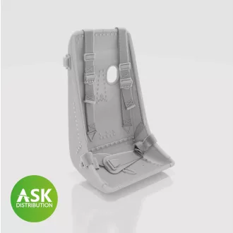   Art Scale Kit Messerschmitt P.1101 Seat (Me 163 type) with Seat belts - 3D print for Das Werk - pilótaülés feljavító készlet