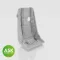 Art Scale Kit Messerschmitt P.1101 Seat (Me 163 type) with Seat belts - 3D print for Das Werk - pilótaülés feljavító készlet