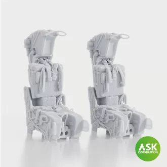   Art Scale Kit GRU-7A Ejection Seats for F-14A/B Late - with seat belts (2pcs) for Trumpeter - katapultülés feljavító készlet
