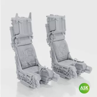   Art Scale Kit SJU-17 Ejection Seats for F-14D - excluding seat belts (2pcs) for Trumpeter - katapultülés feljavító készlet