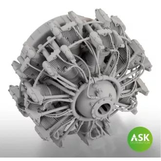   Art Scale Kit Nakajima Sakae 12 engine - ASK 3D Print for Eduard - motormakett készlet