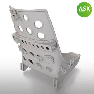   Art Scale Kit A6M Zero Seat Early without starting handle - ASK 3D Print - pilótaülés feljavító készlet