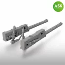 Art Scale Kit A6M Zero machine guns Type 97 7.7mm, 2 pc. - ASK 3D Print - géppuska készlet