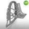 Art Scale Kit A6M Bulkhead with Seat in MIDDLE position - ASK 3D Print for Fine Molds - ülés és kabinválaszfal készlet