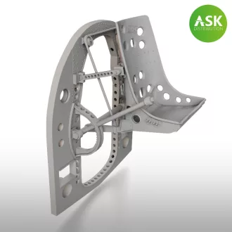   Art Scale Kit A6M Bulkhead with Seat in TOP position - ASK 3D Print for Tamiya - ülés és kabinválaszfal készlet