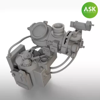   Art Scale Kit Norden M-9 Bombsight, 2 pcs. for US war airplanes WWII and after war - bombacélzó készlet
