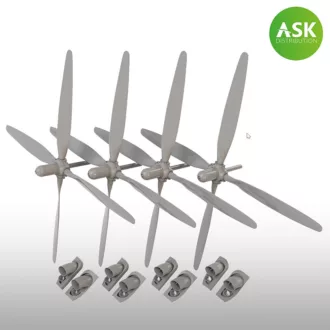  Art Scale Kit B-29 propeller set of 4 pc. and exhausts for Revell / Monogram - légcsavar és kipufogó készlet