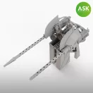 Art Scale Kit B-25 Mitchell Top Dorsal turret - gun set for HK Model - géppuska készlet