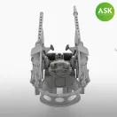 Art Scale Kit B-25 Mitchell Top Dorsal turret - gun set for HK Model - géppuska készlet