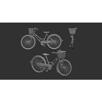   Art Scale Kit Women's Bicycle classic - 3D print - kerékpár makett