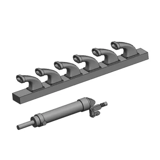   Art Scale Kit Me 109F/G Exhausts and hydraulic cylinder for undercarriage for Eduard - kipufogó és futómű feljavító készlet