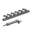 Art Scale Kit Me 109F/G Exhausts and hydraulic cylinder for undercarriage for Eduard - kipufogó és futómű feljavító készlet
