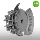 Art Scale Kit Nakajima Sakae 12 engine incl. exhausts and the open cowling flaps - 3D print for Tamiya - kipufogó készlet