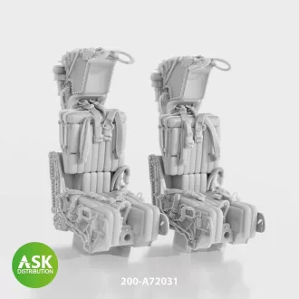   Art Scale Kit GRU7A ejection seats with seat belts 2 pcs, rec. for F-14A/B Early - 3D print for Great Wall Hobby - katapultülés feljavító készlet