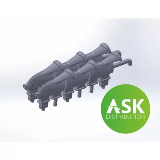   Art Scale Kit Spitfire Mk Shrouded Fishtail exhausts for Eduard - kipufogó készlet