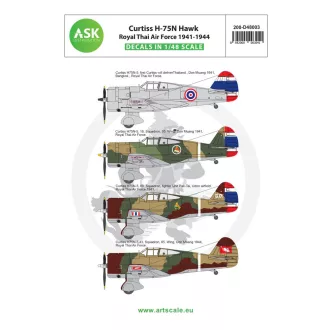   Art Scale Kit Curtiss H-75N Royal Thai Air Force service 1941-1944 - matricakészlet