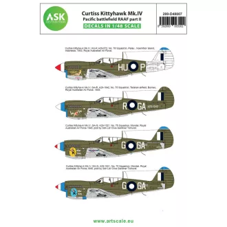   Art Scale Kit Curtiss Kittyhawk Mk.IV Pacific battlefield RAAF part II - matricakészlet