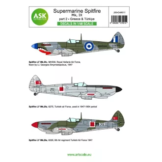  Art Scale Kit Spitfire Mk.IXc and Mk.IXe part 2 - Greece, Türkiye (limited edition) - matricakészlet