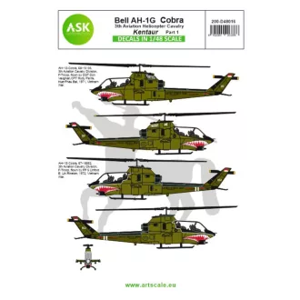   Art Scale Kit Bell AH-1G Cobra Kentaur 3th Aviation helicopter cavalry part 1 - matricakészlet