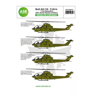   Art Scale Kit Bell AH-1G Cobra 20th Aerial Rocket artilery - part 1 - matricakészlet