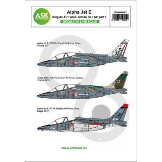   Art Scale Kit Alpha Jet E Belgian AF and Armeé de l'Air - matricakészlet