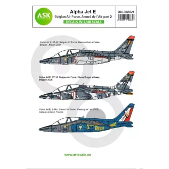   Art Scale Kit Alpha Jet E Belgian Air Force and Armeé de l'Air - part 2 - matricakészlet