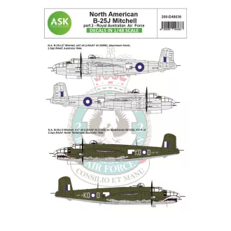   Art Scale Kit B-25J Mitchell part 2 - Royal Australian Air Force - matricakészlet