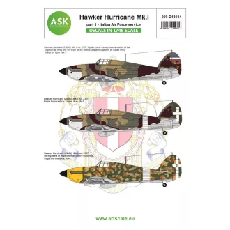   Art Scale Kit Hawker Hurricane Mk.I part 1 - Italian / Jugoslavian AF - matricakészlet