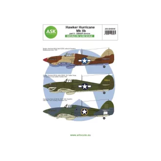   Art Scale Kit Hawker Hurricane Mk.IIB part 5 - USAAF service - matricakészlet