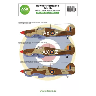   Art Scale Kit Hawker Hurricane Mk.IIB part 11 - South African Air Force - matricakészlet