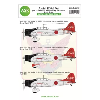   Art Scale Kit Aichi D3A1 Val part 4 - Imperial Japanese Army Air Service over China - matricakészlet