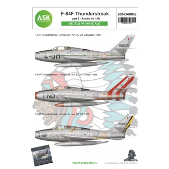   Art Scale Kit F-84F Thunderstreak part 2 - Armée de l'Air - matricakészlet