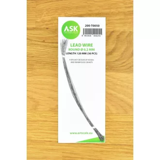   Art Scale Kit Lead Wire - Round Ø 0,2 mm x 120 mm (cca. 30 pcs) - ólomhuzal