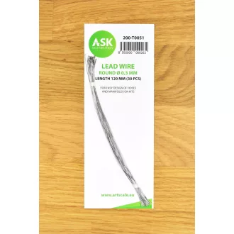   Art Scale Kit Lead Wire - Round Ø 0,3 mm x 120 mm (cca. 30 pcs) - ólomhuzal