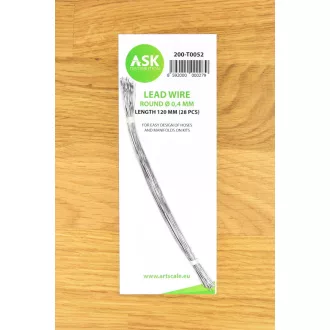   Art Scale Kit Lead Wire - Round Ø 0,4 mm x 120 mm (cca. 28 pcs) - ólomhuzal