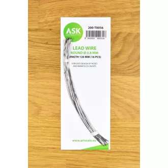   Art Scale Kit Lead Wire - Round Ø 0,8 mm x 120 mm (cca. 16 pcs) - ólomhuzal