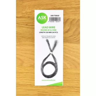   Art Scale Kit Lead Wire - Round Ø 0,2 mm x 250 mm (cca. 30 pcs) - ólomhuzal