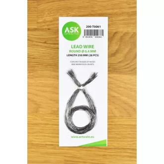   Art Scale Kit Lead Wire - Round Ø 0,4 mm x 250 mm (cca. 28 pcs) - ólomhuzal